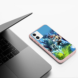 Чехол iPhone 11 матовый ПРИКЛЮЧЕНИЯ С ДВАЛИНОМ, цвет: 3D-светло-розовый — фото 2