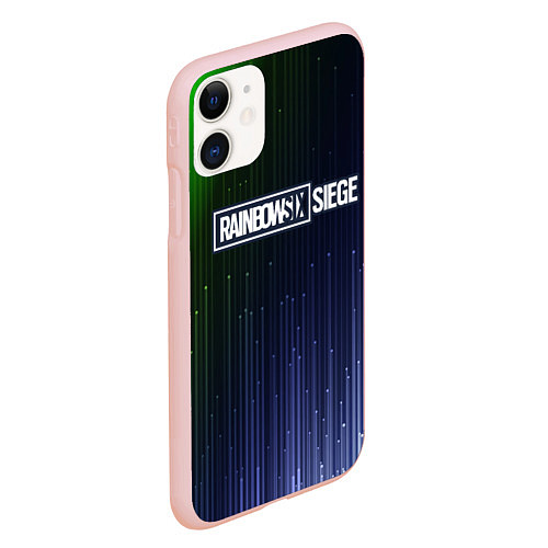 Чехол iPhone 11 матовый RAINBOW SIX SIEGE Абстракция / 3D-Светло-розовый – фото 2