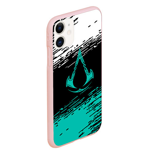 Чехол iPhone 11 матовый Assassins creed Valhalla убийца / 3D-Светло-розовый – фото 2