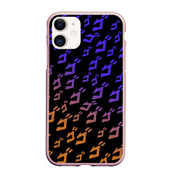 Чехол iPhone 11 матовый JOJOS BIZARRE ADVENTURE PATTERN, цвет: 3D-светло-розовый