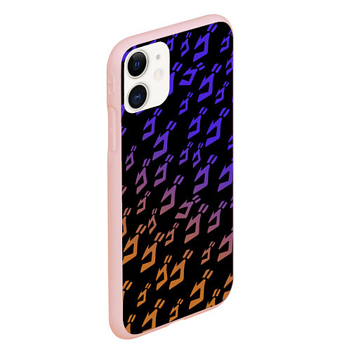 Чехол iPhone 11 матовый JOJOS BIZARRE ADVENTURE PATTERN / 3D-Светло-розовый – фото 2