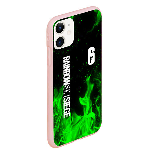 Чехол iPhone 11 матовый RAINBOW SIX SIEGE FIRE CAVIERA / 3D-Светло-розовый – фото 2