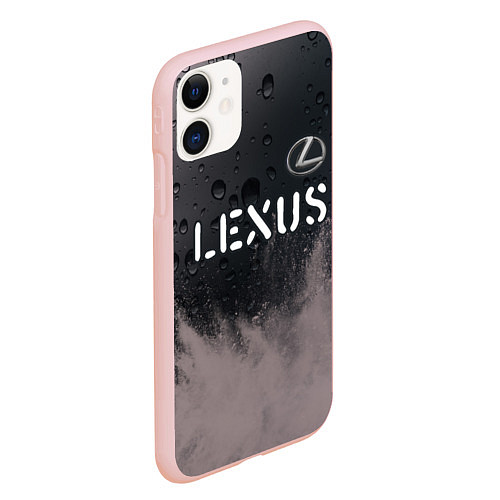 Чехол iPhone 11 матовый LEXUS Lexus - Краски / 3D-Светло-розовый – фото 2