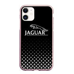 Чехол iPhone 11 матовый Jaguar, Ягуар Здезды, цвет: 3D-светло-розовый