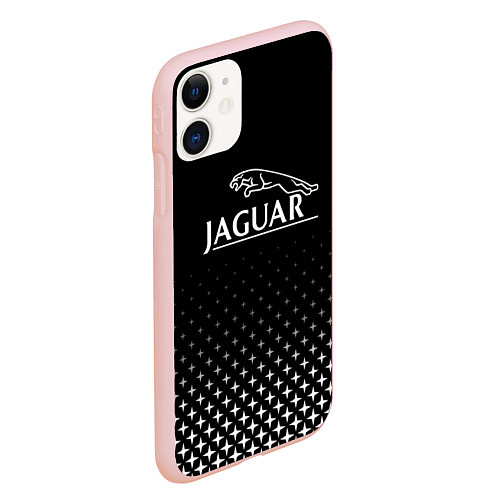 Чехол iPhone 11 матовый Jaguar, Ягуар Здезды / 3D-Светло-розовый – фото 2