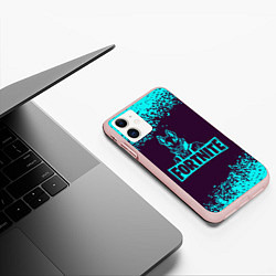 Чехол iPhone 11 матовый FORTNITE Арт, цвет: 3D-светло-розовый — фото 2