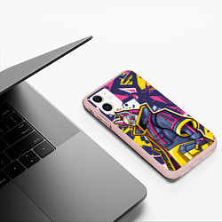 Чехол iPhone 11 матовый Магический Кицунэ Fortnite, цвет: 3D-светло-розовый — фото 2