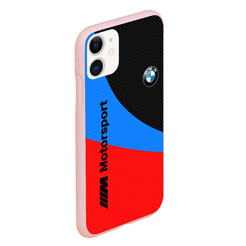 Чехол iPhone 11 матовый BMW MOTOSPORT 2022 / 3D-Светло-розовый – фото 2