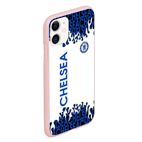Чехол iPhone 11 матовый Chelsea челси спорт / 3D-Светло-розовый – фото 2