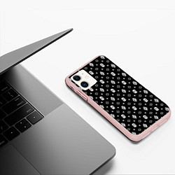Чехол iPhone 11 матовый Узор Black Dope Ski Mask Camo Dope Street Market, цвет: 3D-светло-розовый — фото 2