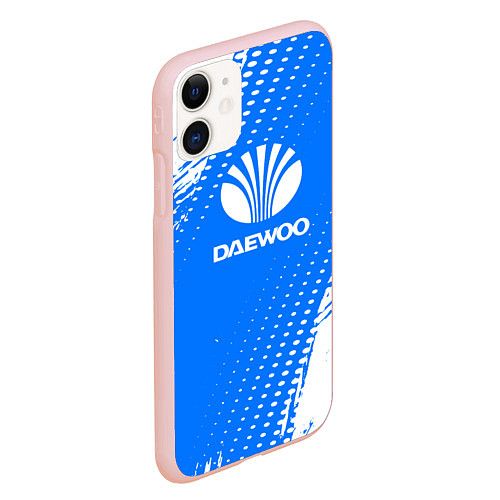 Чехол iPhone 11 матовый DAEWOO Autosport / 3D-Светло-розовый – фото 2