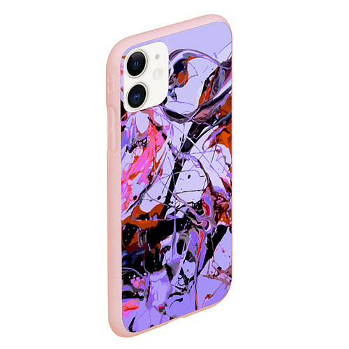 Чехол iPhone 11 матовый Color abstraction Pattern Vanguard / 3D-Светло-розовый – фото 2