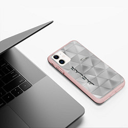 Чехол iPhone 11 матовый JAGUR геометрические фигуры, цвет: 3D-светло-розовый — фото 2