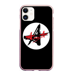 Чехол iPhone 11 матовый Алиса - русский рок, цвет: 3D-светло-розовый