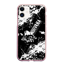 Чехол iPhone 11 матовый NIRVANA краска, цвет: 3D-светло-розовый