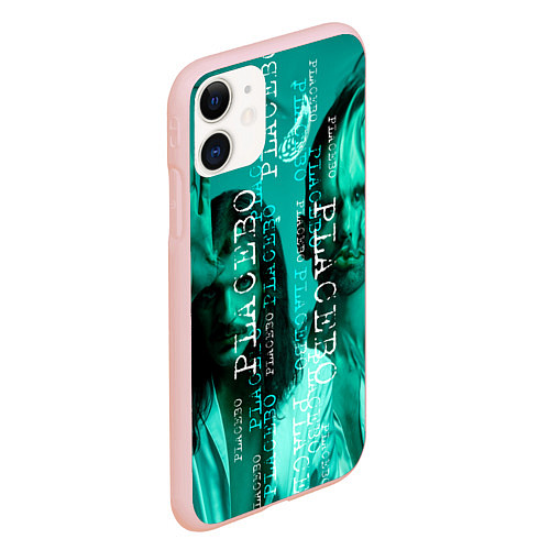Чехол iPhone 11 матовый Placebo - turquoise / 3D-Светло-розовый – фото 2