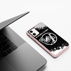 Чехол iPhone 11 матовый 30 Seconds to Mars КОТ Краска, цвет: 3D-светло-розовый — фото 2