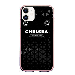 Чехол iPhone 11 матовый Chelsea Форма Champions, цвет: 3D-светло-розовый