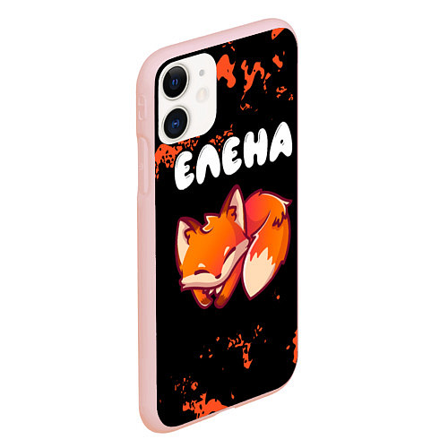 Чехол iPhone 11 матовый Елена ЛИСИЧКА Милитари / 3D-Светло-розовый – фото 2