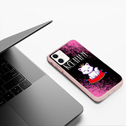 Чехол iPhone 11 матовый Ксения КОШКА Арт, цвет: 3D-светло-розовый — фото 2