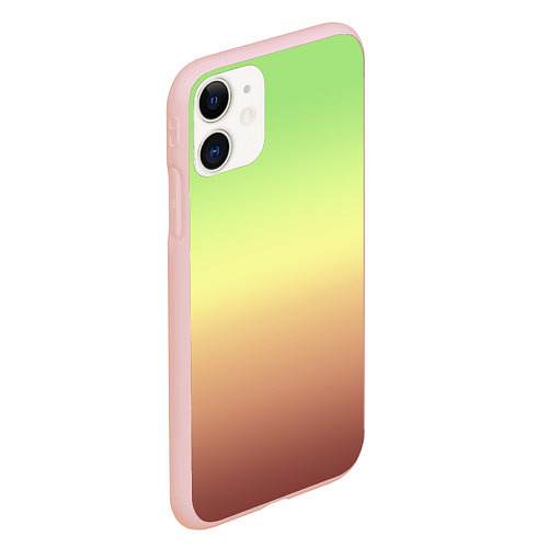 Чехол iPhone 11 матовый Градиент Фисташки Gradient / 3D-Светло-розовый – фото 2