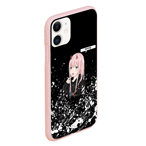 Чехол iPhone 11 матовый ZERO TWO DARLING / 3D-Светло-розовый – фото 2