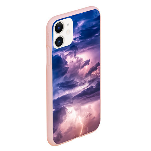 Чехол iPhone 11 матовый Stormy sky / 3D-Светло-розовый – фото 2