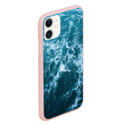 Чехол iPhone 11 матовый Blue ocean, цвет: 3D-светло-розовый — фото 2