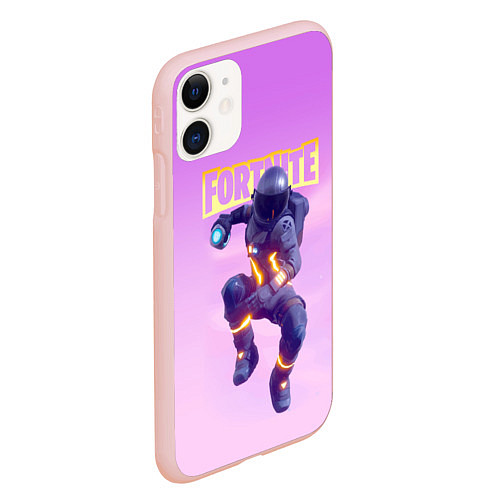 Чехол iPhone 11 матовый Fortnite Battle Royale Dark Voyager Астронавт в чё / 3D-Светло-розовый – фото 2