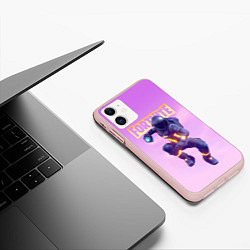 Чехол iPhone 11 матовый Fortnite Battle Royale Dark Voyager Астронавт в чё, цвет: 3D-светло-розовый — фото 2