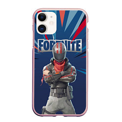 Чехол iPhone 11 матовый Fortnite Герой асфальта Burnout Video game, цвет: 3D-светло-розовый