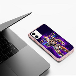 Чехол iPhone 11 матовый Fortnite Catbash Character Video game, цвет: 3D-светло-розовый — фото 2