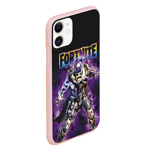 Чехол iPhone 11 матовый Fortnite Циклон Skin / 3D-Светло-розовый – фото 2