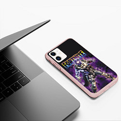 Чехол iPhone 11 матовый Fortnite Циклон Skin, цвет: 3D-светло-розовый — фото 2