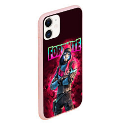 Чехол iPhone 11 матовый Fortnite Bonehead Skin, цвет: 3D-светло-розовый — фото 2