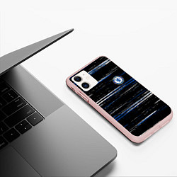 Чехол iPhone 11 матовый Chelsea челси лого, цвет: 3D-светло-розовый — фото 2