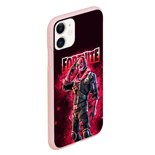 Чехол iPhone 11 матовый Fortnite Raptor Skin Video game / 3D-Светло-розовый – фото 2