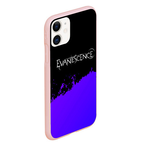 Чехол iPhone 11 матовый Evanescence Purple Grunge / 3D-Светло-розовый – фото 2