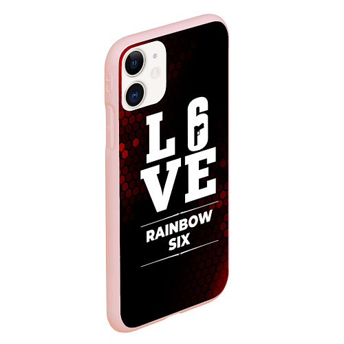 Чехол iPhone 11 матовый Rainbow Six Love Классика / 3D-Светло-розовый – фото 2