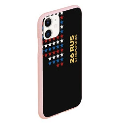 Чехол iPhone 11 матовый Ставрополье 26 RUS, цвет: 3D-светло-розовый — фото 2