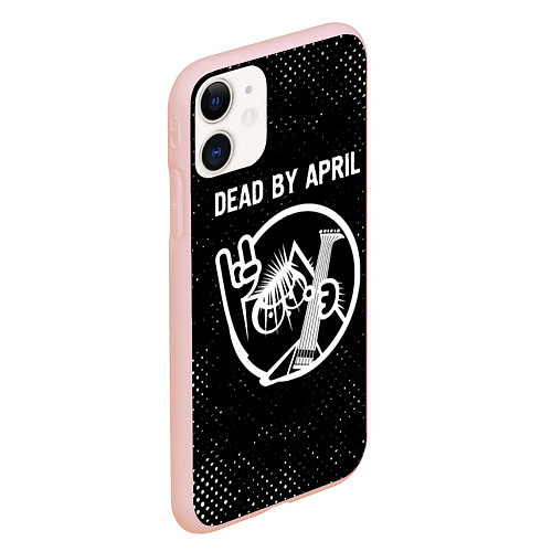 Чехол iPhone 11 матовый Dead by April КОТ Гранж / 3D-Светло-розовый – фото 2