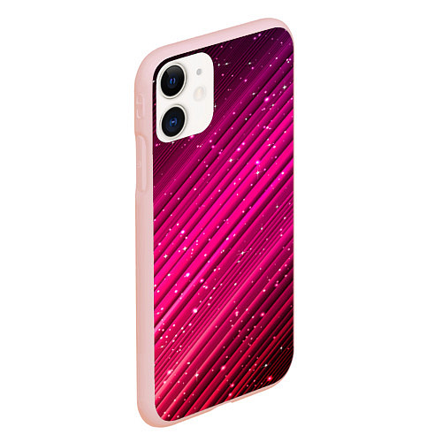 Чехол iPhone 11 матовый Cosmic Radiance / 3D-Светло-розовый – фото 2