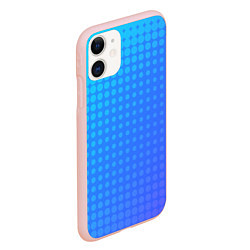 Чехол iPhone 11 матовый Blue gradient, цвет: 3D-светло-розовый — фото 2