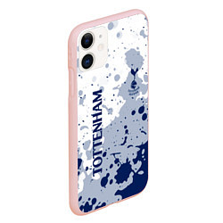 Чехол iPhone 11 матовый Tottenham hotspur Брызги красок, цвет: 3D-светло-розовый — фото 2