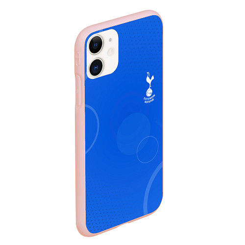 Чехол iPhone 11 матовый Tottenham hotspur Голубая абстракция / 3D-Светло-розовый – фото 2