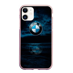 Чехол iPhone 11 матовый BMW marine theme, цвет: 3D-светло-розовый