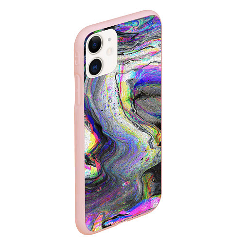 Чехол iPhone 11 матовый Ликвид / 3D-Светло-розовый – фото 2