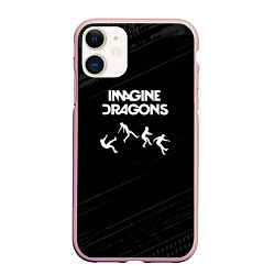 Чехол iPhone 11 матовый Imagine Dragons - Alternative, цвет: 3D-светло-розовый