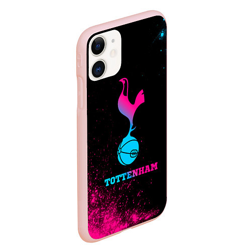 Чехол iPhone 11 матовый Tottenham - neon gradient / 3D-Светло-розовый – фото 2