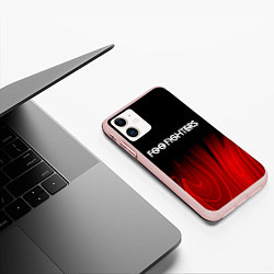 Чехол iPhone 11 матовый Foo Fighters red plasma, цвет: 3D-светло-розовый — фото 2